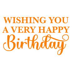 Wishing You a Very Happy Birthday Card Sentiment