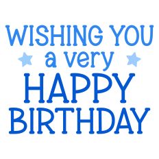 Wishing You a Very Happy Birthday Greeting Card Sentiment