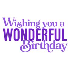 Wishing You a Wonderful Birthday Greeting Card Sentiment
