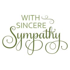 With Sincere Sympathy Greeting Card Sentiment