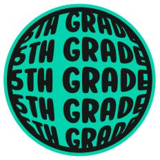 Fifth Grade Layered Monogram
