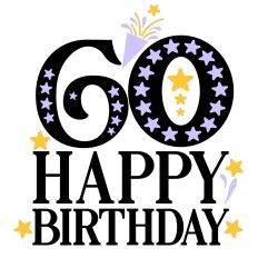 60 Happy Birthday Cut File