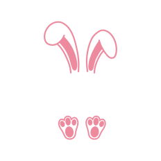 easter bunny ears and paws