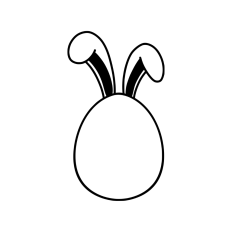 bunny ears easter egg