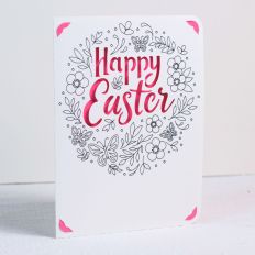 Happy Easter Floral Card