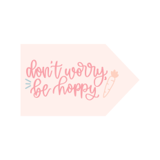 don't worry be hoppy funny easter pennant