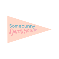 Somebunny loves you easter pennant