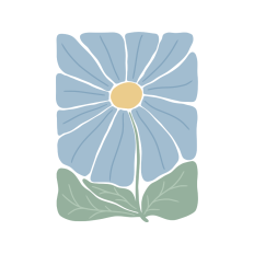 Retro abstract flowers