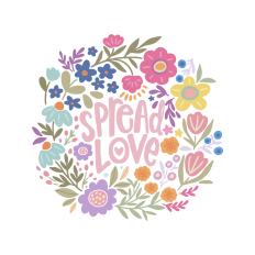 Spread love boho floral design