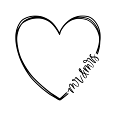 Mr and Mrs doodle heart frame