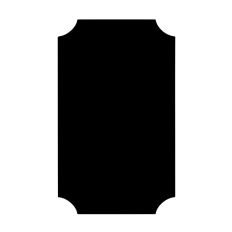 Fancy rectangle blank label shape