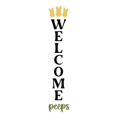 welcome peeps easter porch leaner sign