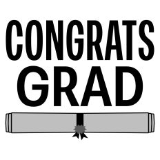 Congrats Grad Greeting Card Sentiment for Graduation