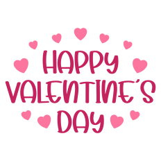 Happy Valentine's Day Sentiment with Hearts