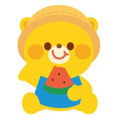bear eating watermelon