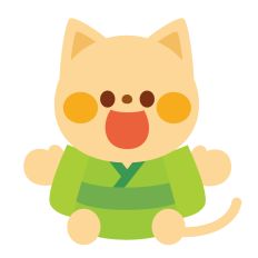 Cat in a yukata