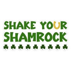 Shake Your Shamrock Sticker for St. Patrick's Day