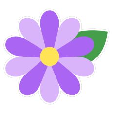 Spring Daisy Flower Sticker