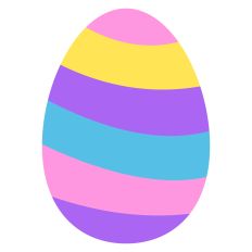 Striped Dyed Easter Egg