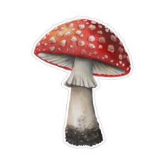Watercolor fly agaric Mushroom