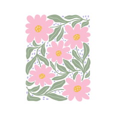Retro abstract flowers