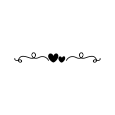 Heart swirls border