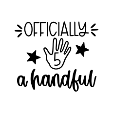 Officially a handful 5th birthday design