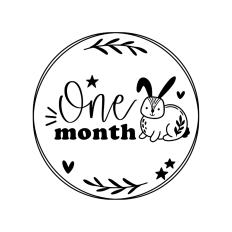 One month - cute baby milestone rounds