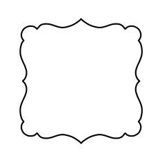 Fancy square scallop frame