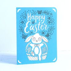 Happy Easter Bunny Basket Card