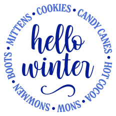 Hello Winter Sentiment Medallion