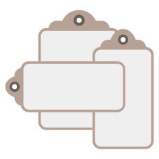 Blank Tag Set of 3