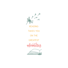 reading takes you on adventures bookmark