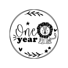 One year - cute baby milestone rounds