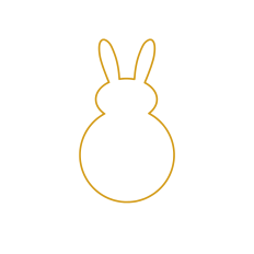 easter bunny outline