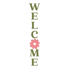welcome spring porch leaner sign
