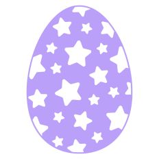 Decorated Easter Egg with Stars