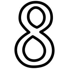 Number Eight Shape Outline