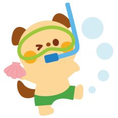 dog with underwater glasses