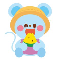 mouse eating watermelon