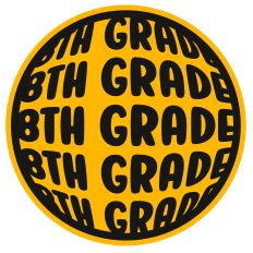 Eighth Grade Layered Monogram