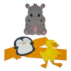 Baby Animal Napkin Ring Set Party Decor 
