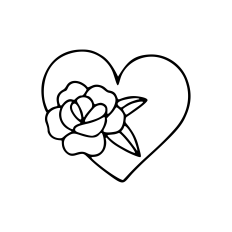 HEART AND FLOWER