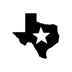 Texas shape with star
