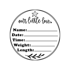Birth stats baby announcement cute baby milestones