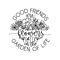 Floral friendship christmas ornament design