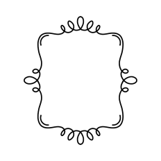 Fancy swirl rectangle frame