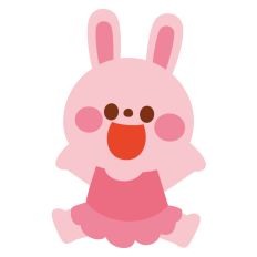 rabbit sitting in swimsuit