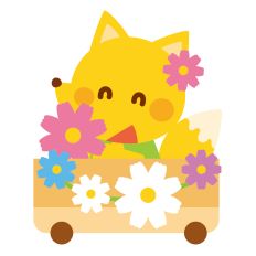 fox with cosmos