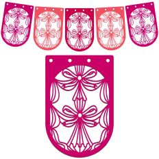 Elegant Ribbon Bow Celebration Party Bunting Flag Garland